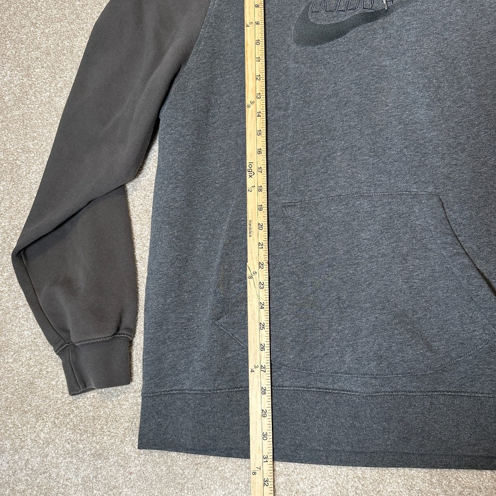 Vintage Nike Hoodie Size XL Big Logo Spellout Swoosh Fleece Cotton Blend 00s Y2k - Picture 4 of 7